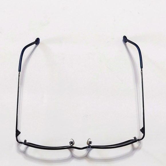 Titanium Rectangular Blue Frame l.a. Eyeworks Unisex Eyeglasses - Picture 3 of 10